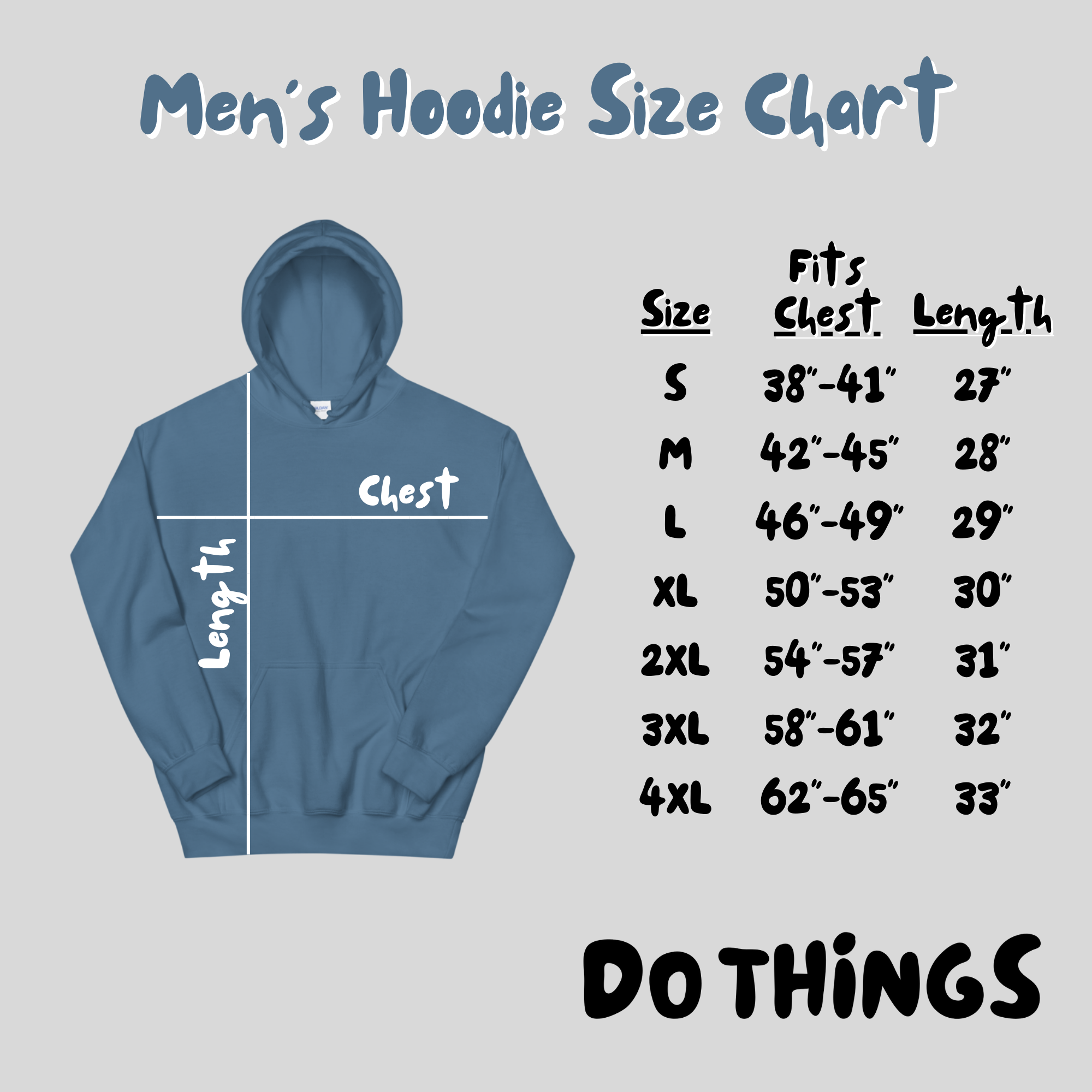 Men's Do Things Embroidered Hoodie Sweatshirt