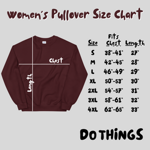 Women's Do Things Embroidered Pullover Sweatshirt