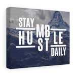 Load image into Gallery viewer, Stay Humble Hustle Daily Mountain Canvas Wrap

