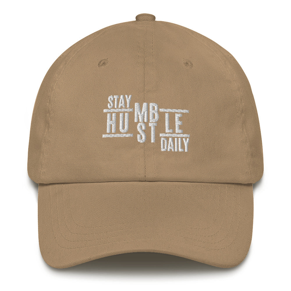 Stay Humble Hustle Daily Embroidered Dad Hat