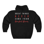 Load image into Gallery viewer, Women&#39;s Great Things Never Come From Comfort Zones Hoodie Sweatshirt
