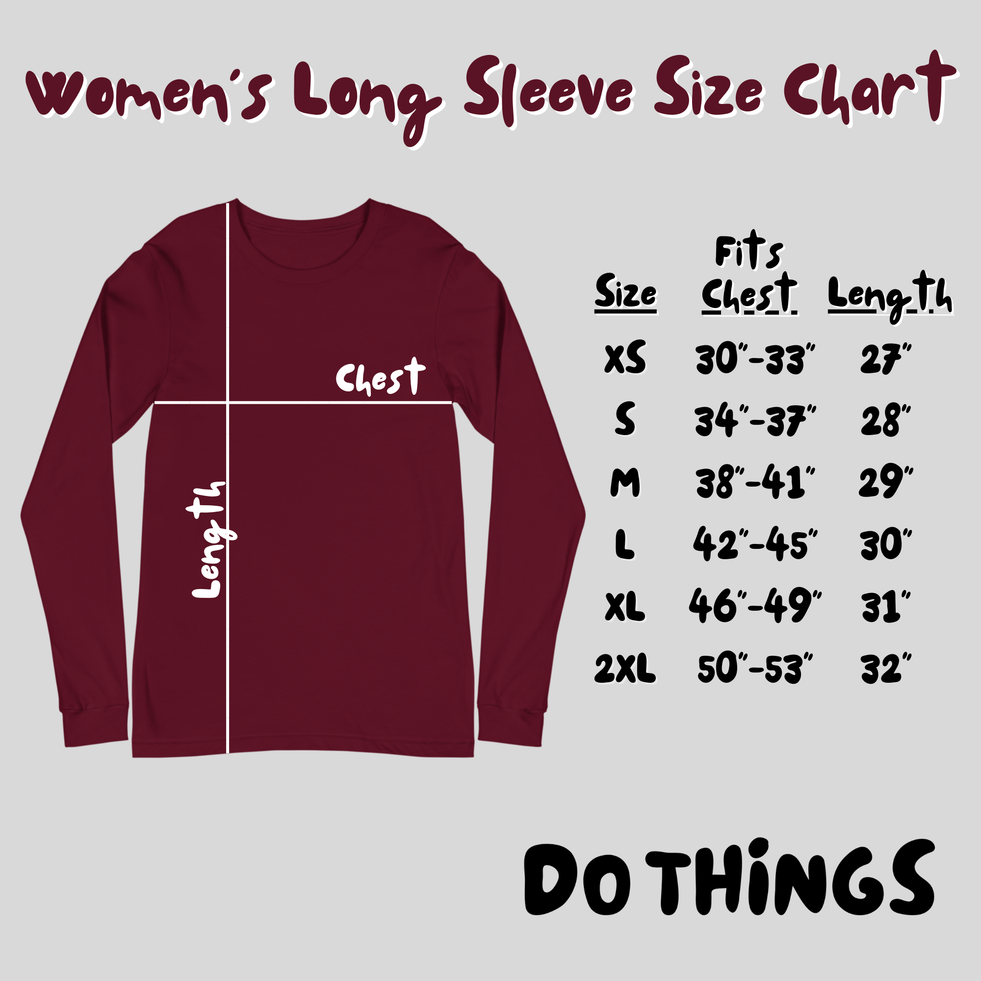 Women's Do Things Embroidered Long Sleeve Shirt