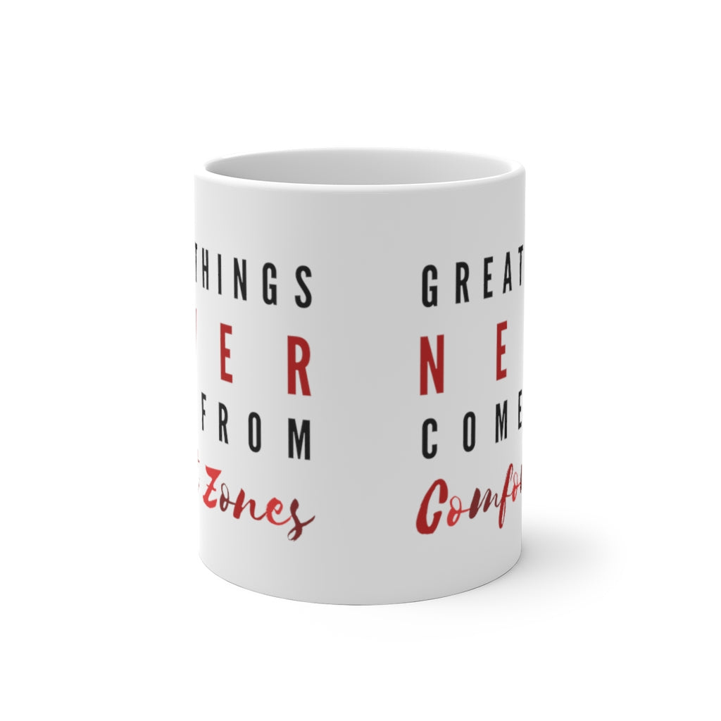 Great Things Never Come From Comfort Zones Color Changing Mug