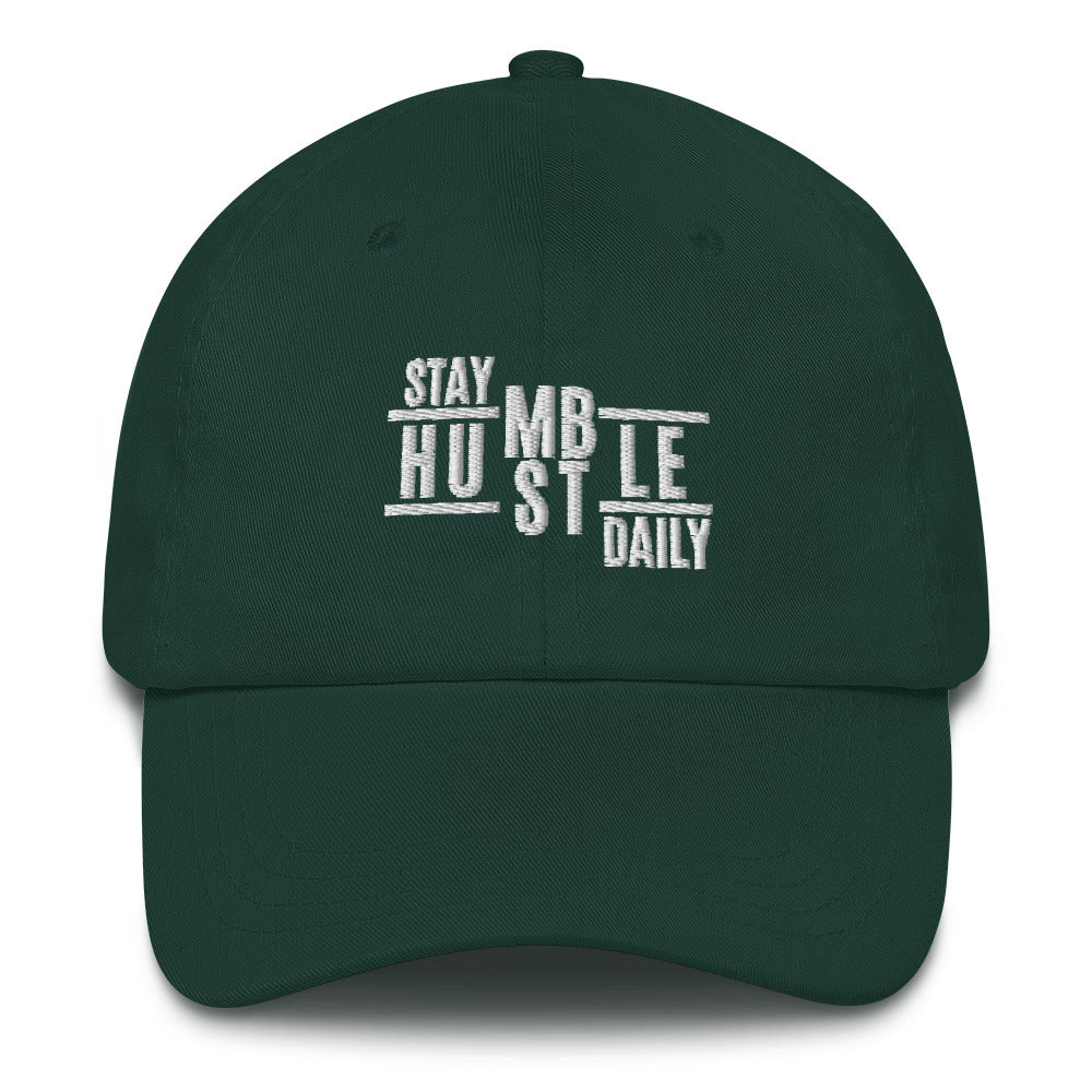 Stay Humble Hustle Daily Embroidered Dad Hat