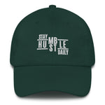 Load image into Gallery viewer, Stay Humble Hustle Daily Embroidered Dad Hat
